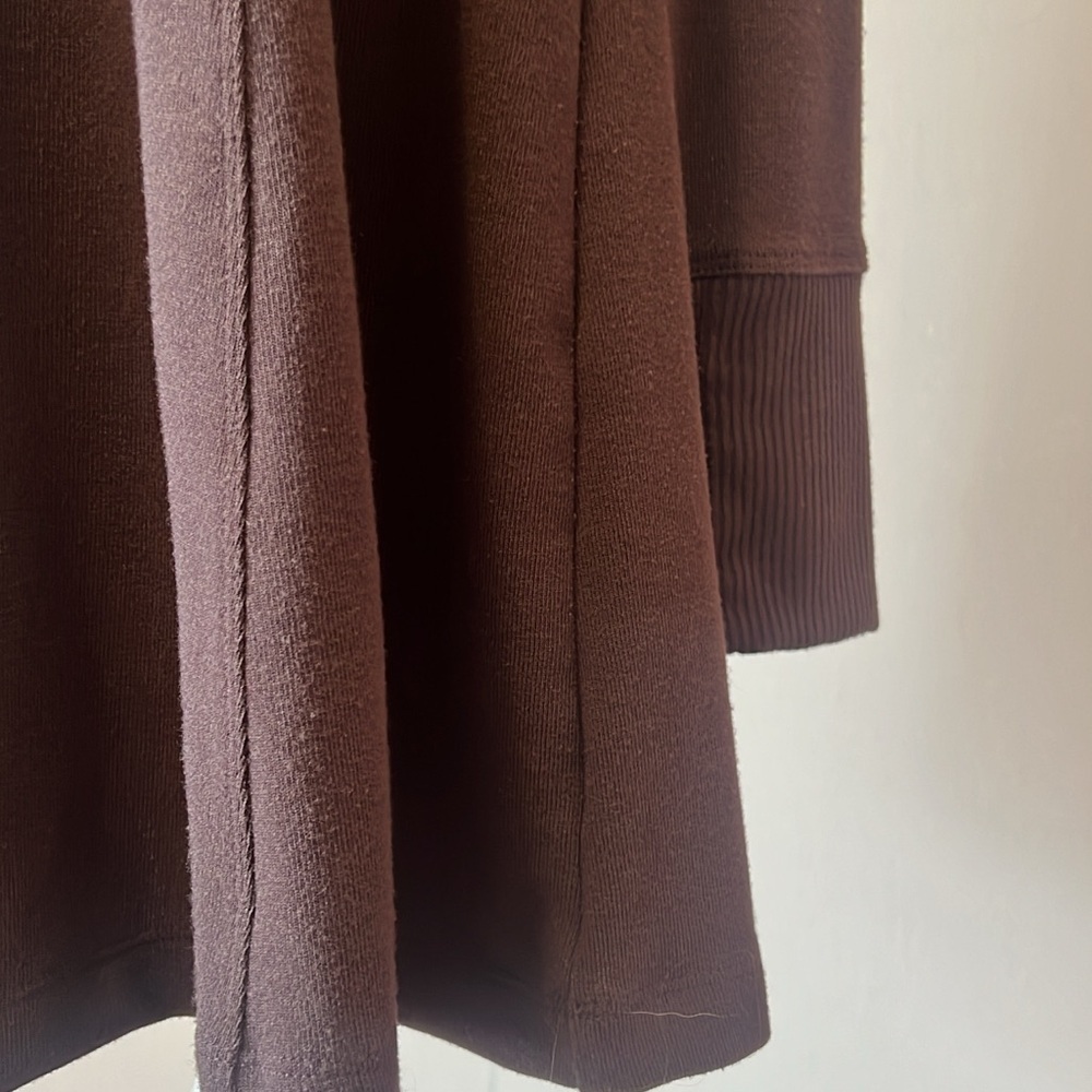 CAbi Chocolate Brown Cowl Neck Tunic Sweater Tunic Dress - Picture 3 of 7
